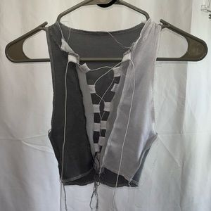 NEVER WORN Tie Up Crop Top
